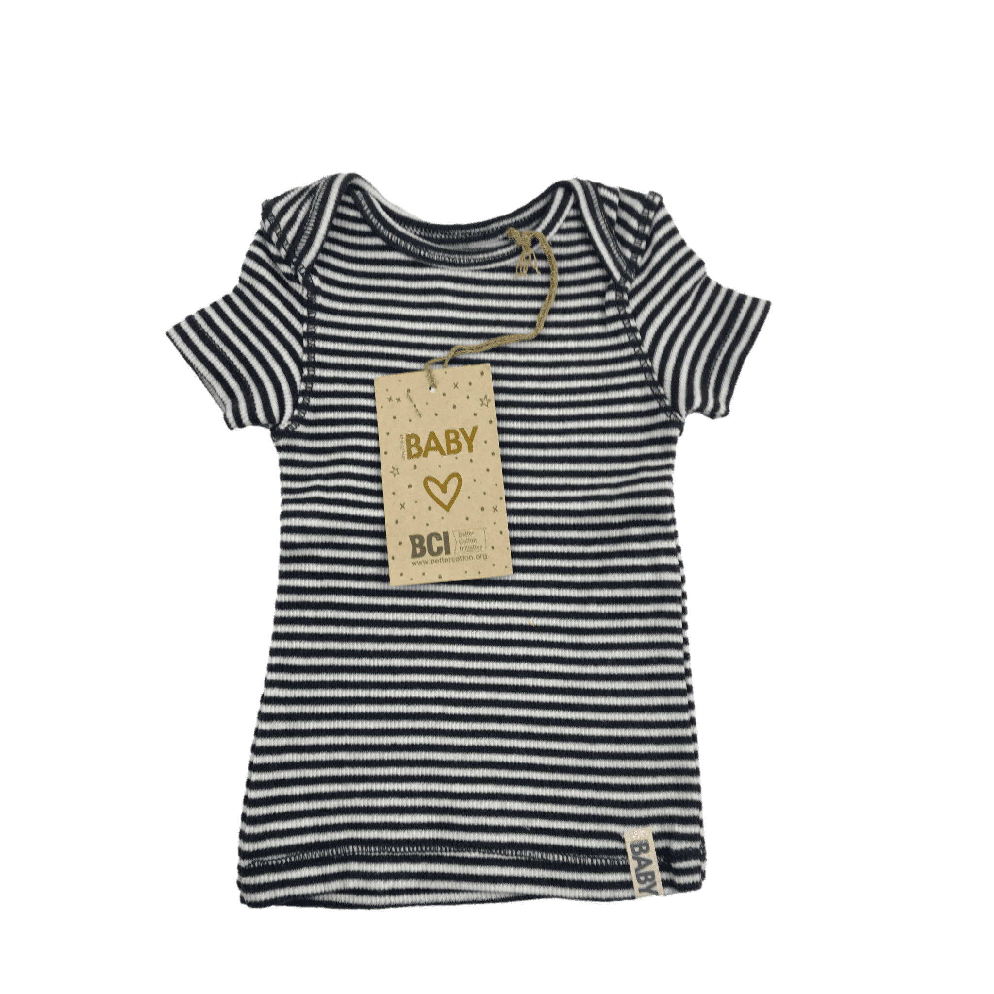 *NEW* 0-3M Navy & White Ribbed Stripe Top - Cotton On