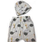 1-3M Cream Animal Footed Leggings & Beanie - Woolworths