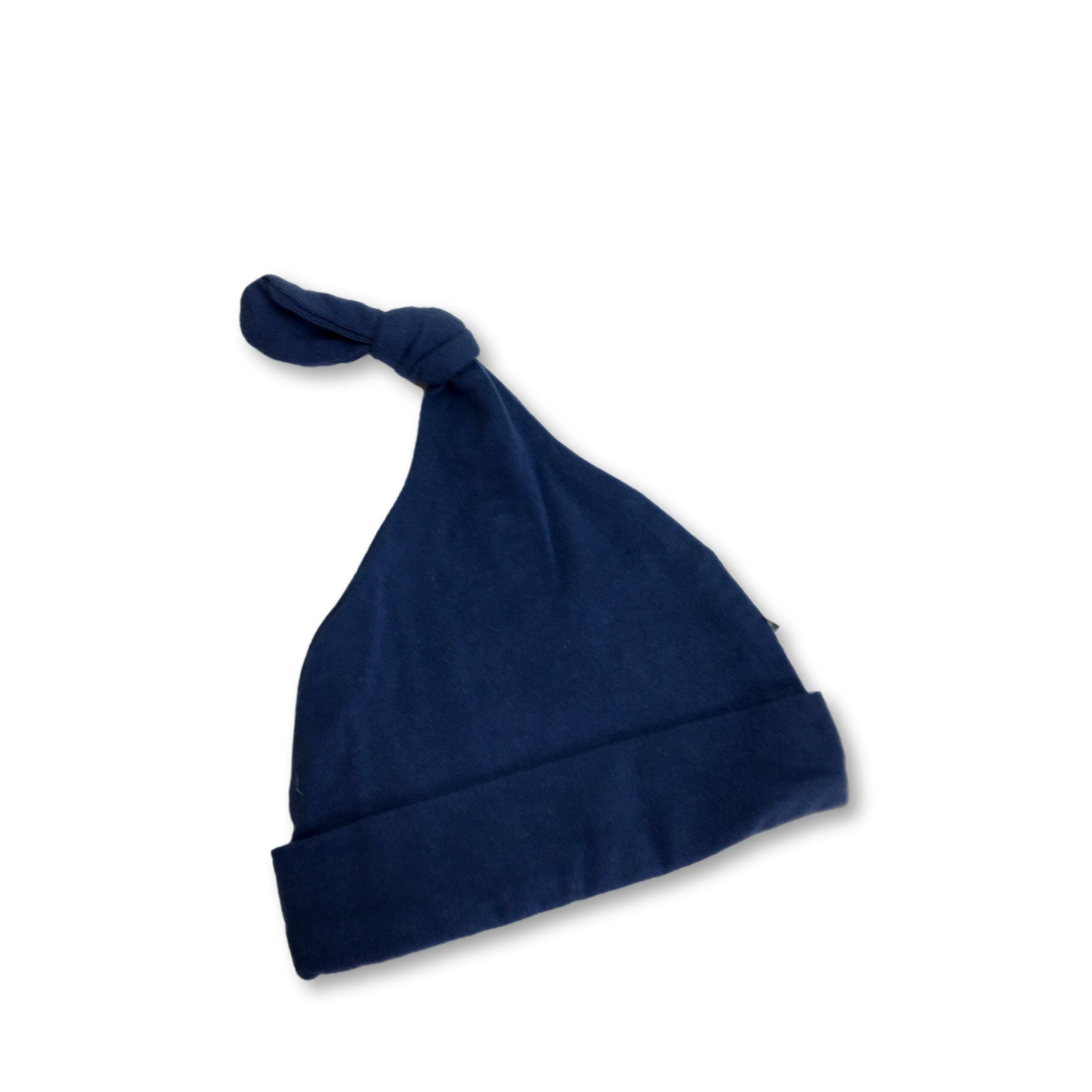 0-3M Dusty Blue Knotted Beanie - Woolworths