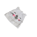 1-3M White & Pink Bear Ear Beanie - Woolworth's
