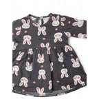 1-3M Grey & White Bunny Long Sleeve Tunic Dress - Woolworths