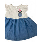 6-9M White & Blue Denim T Shirt Dress - OneTwoThree