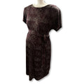 Size 12 - Maroon & Taupe Belted Maternity Dress - Next Maternity