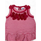 3-6M Red & White Stripe Drop Waist Top - Ackermans