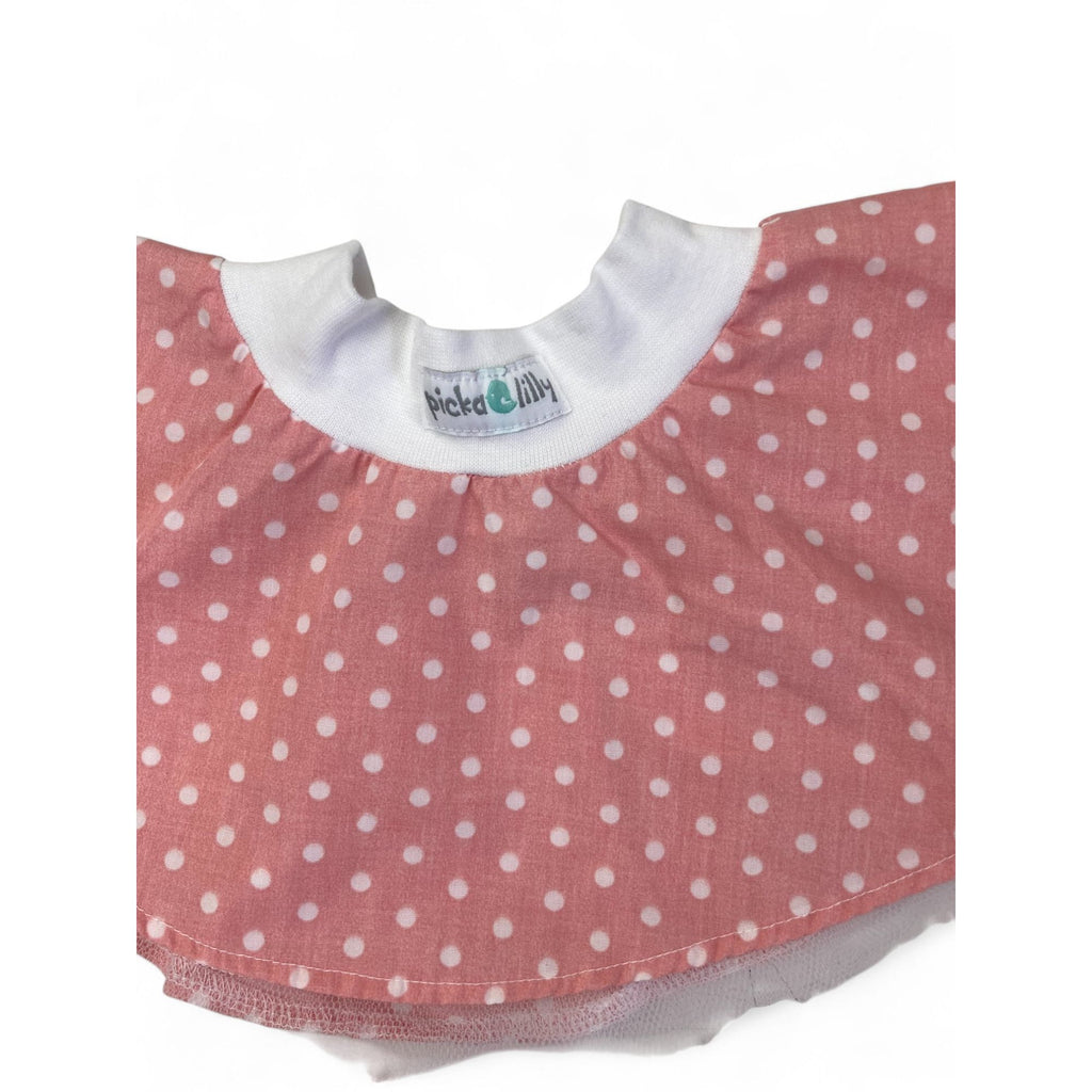 3-6M Pink & White Dotted Tulle Underlay Skirt - Pickalilly