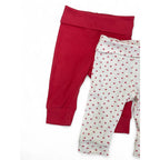 US 2-4M Red & White Organic Cotton Leggings - H&M