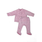 1-3M Light Pink Fleece Snap Top & Footed Leggings - Woolworths