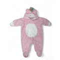 1-3M Light Pink Fleece Lined Unicorn Onesie - Woolworths