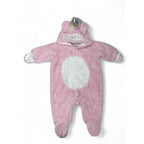1-3M Light Pink Fleece Lined Unicorn Onesie - Woolworths