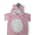 1-3M Light Pink Fleece Lined Unicorn Onesie - Woolworths