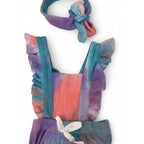 9-12M Tie Dye Pastel Romper & Headband