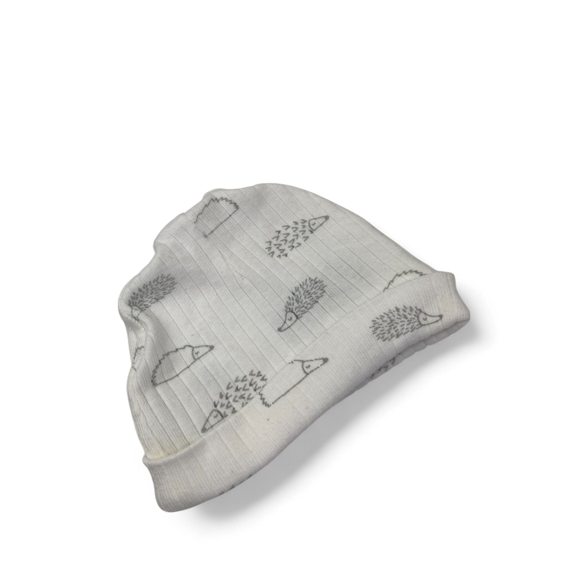 NB Cream Ribbed Hedgehog Beanie - Cotton On