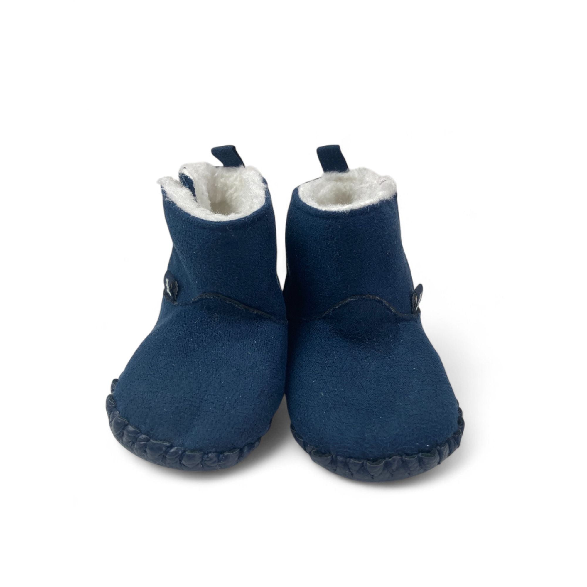Size 3 - Navy Blue Fleece Lined Slipper Boots - Woolworths