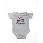 0-3M White Embroidered 1st Christmas Bodysuit - Tiny Tots