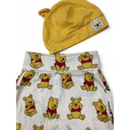 US Newborn Cream & Yellow Pooh Bear Leggings & Beanie - H&M