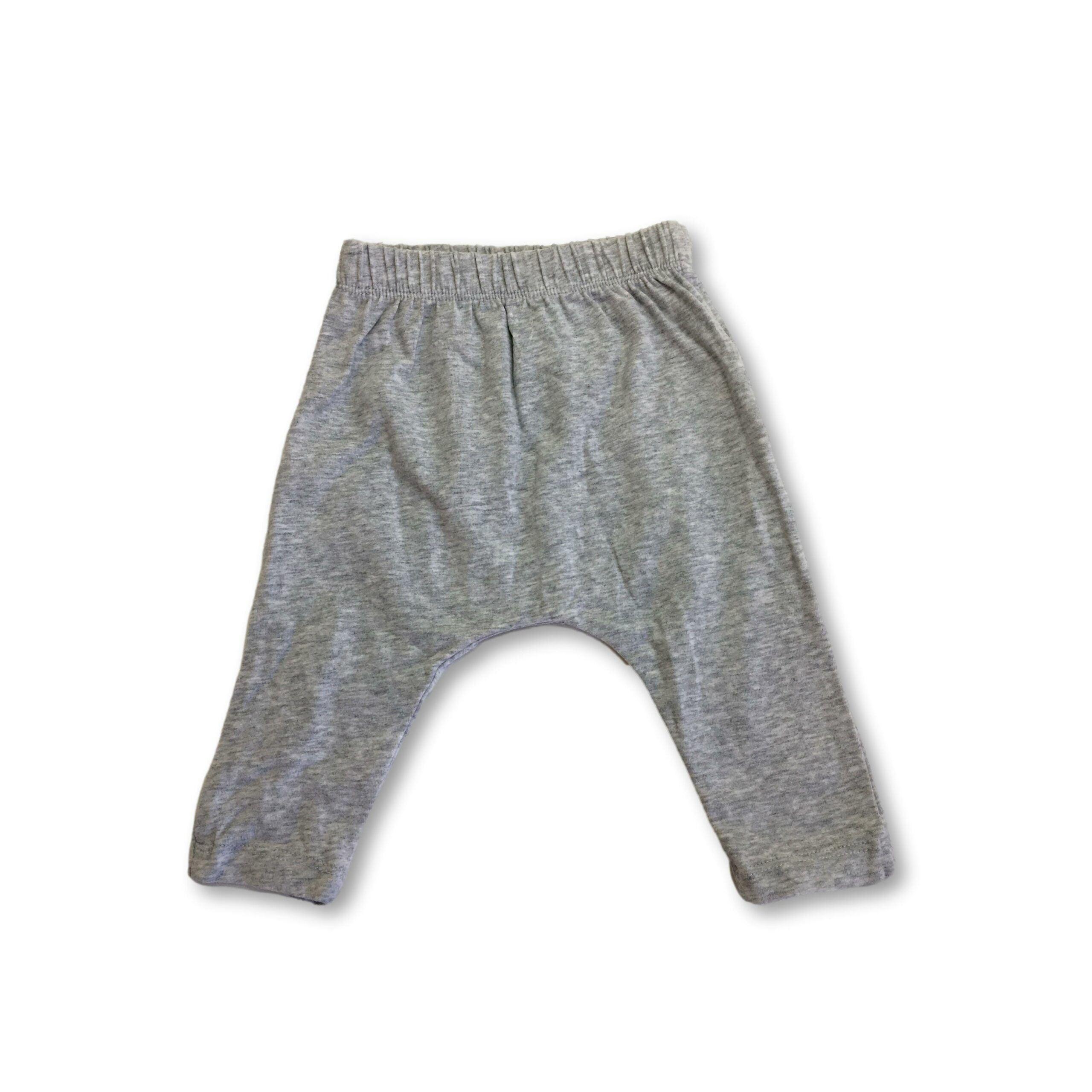 0-3M Grey Melange Harem Leggings - Cotton On