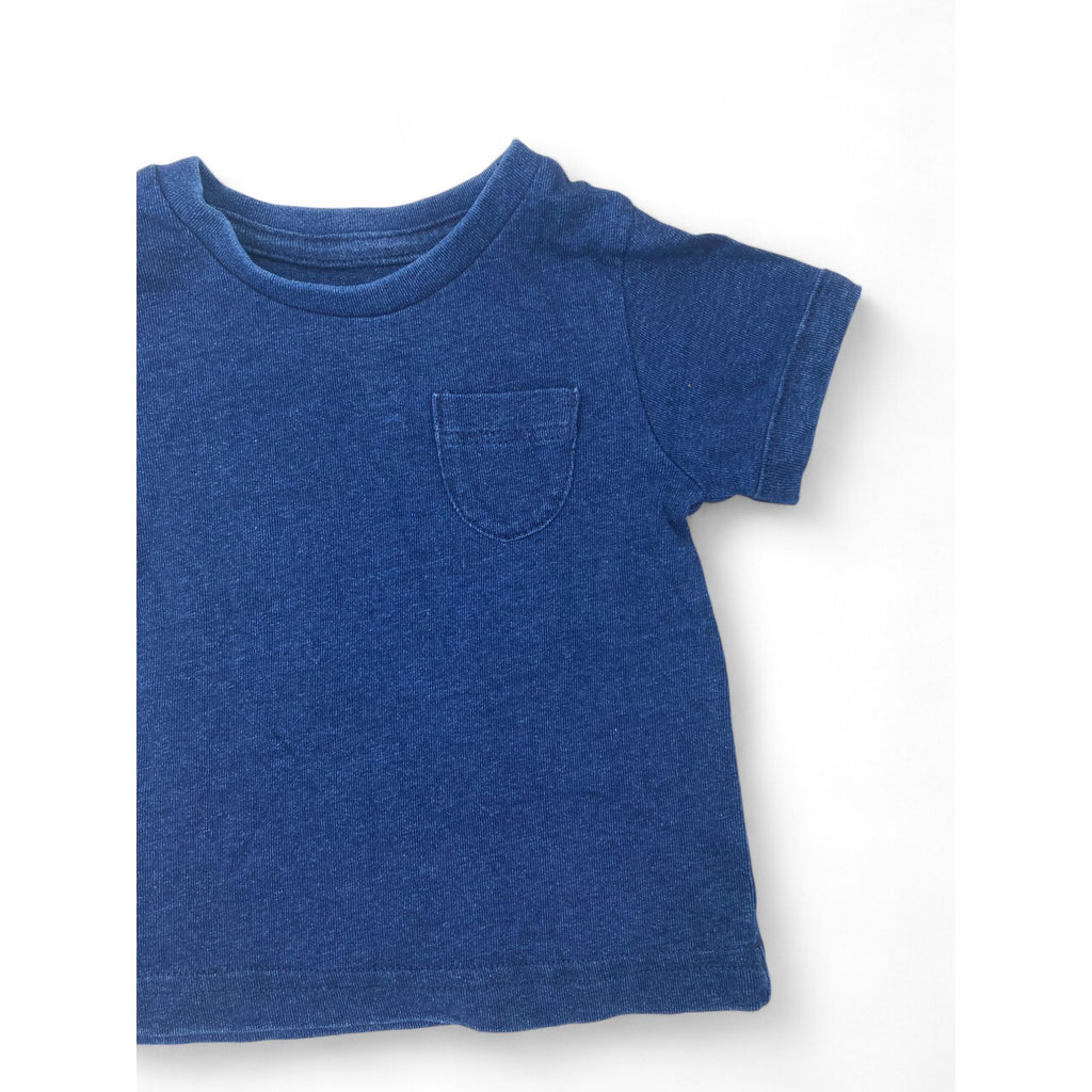 3-6M Dark Blue Melange T Shirt - Woolworths