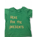 0-3M Green & Orange "Here For the Presents" T Shirt - Cotton On