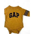 0-3M Mustard & Navy Logo Bodysuit - Gap