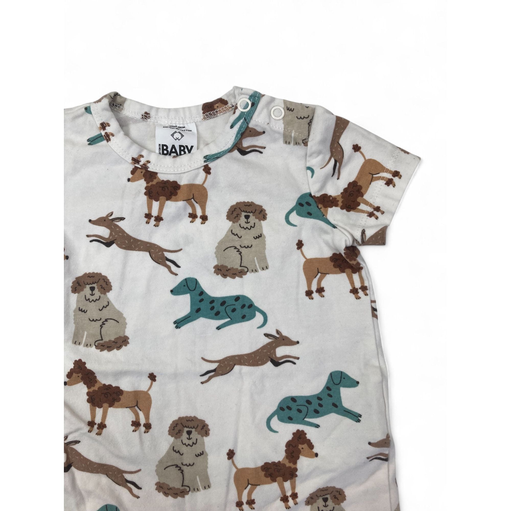 NB Cream Side Snap Dinosaur Bodysuit - Woolworths