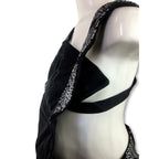 Newborn - Black Denim Printed Carrier - African Baby Carrier