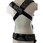 Newborn - Black Denim Printed Carrier - African Baby Carrier