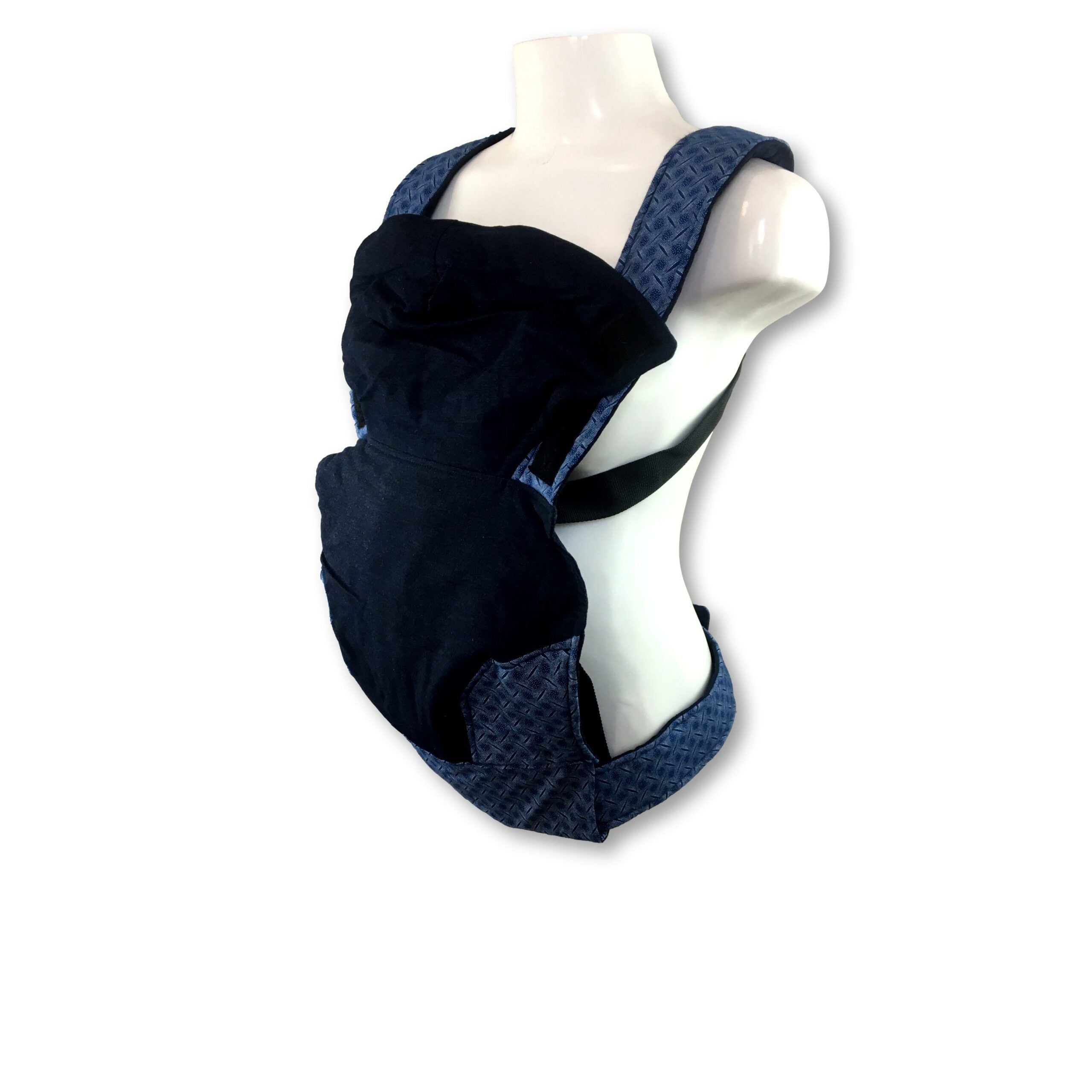 Newborn - Blue Denim Shweshwe Baby Carrier - African Baby Carrier