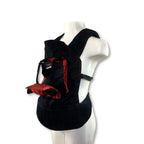 Original - Black Denim & Red Shweshwe Carrier - African Baby Carrier