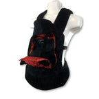 Original - Black Denim & Red Shweshwe Carrier - African Baby Carrier