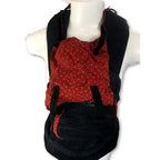 Original - Black Denim & Red Shweshwe Carrier - African Baby Carrier