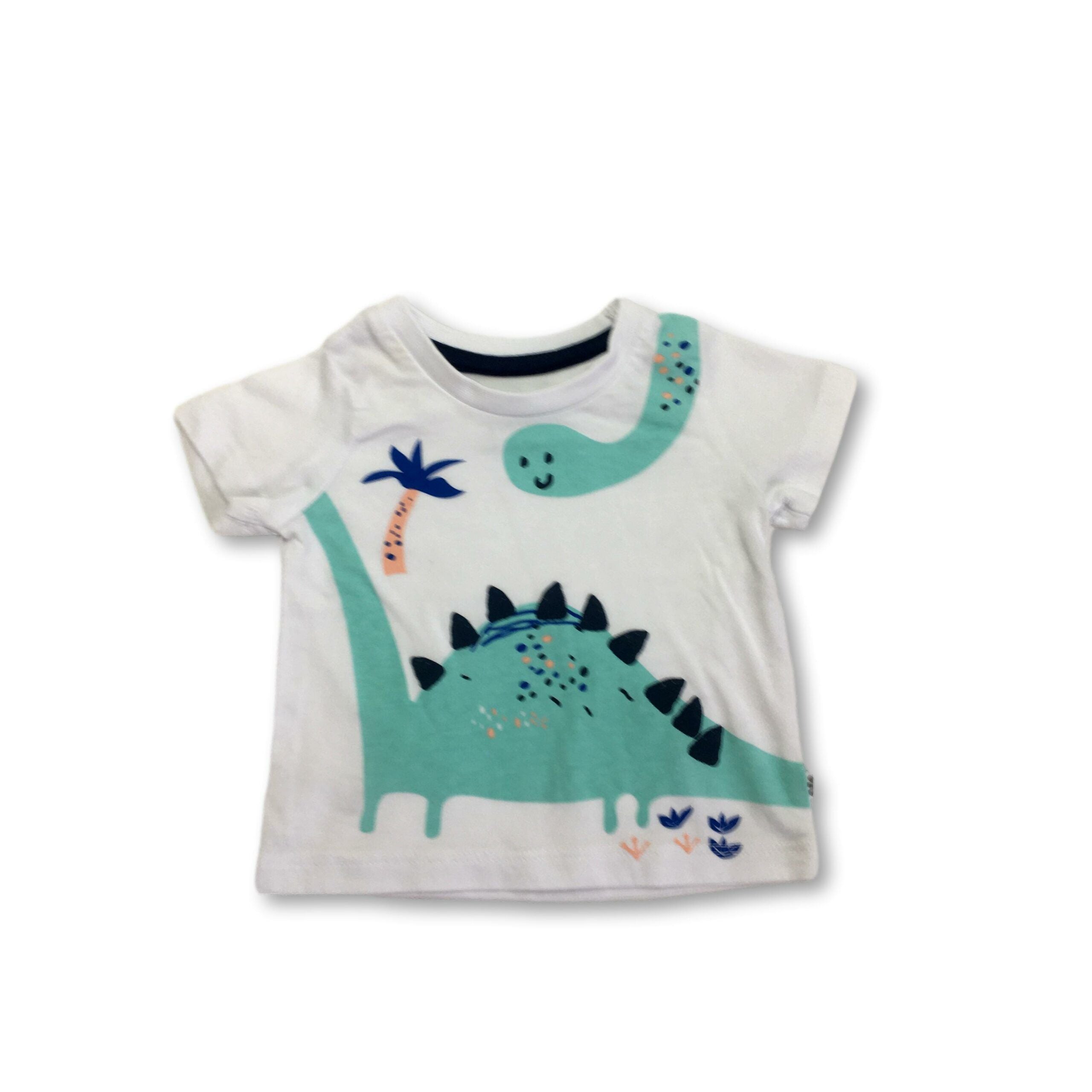 1-3M White Dino T-shirt - Woolworths