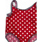 1.5-2Y Red & White Dotted Swimsuit - Young Dimension