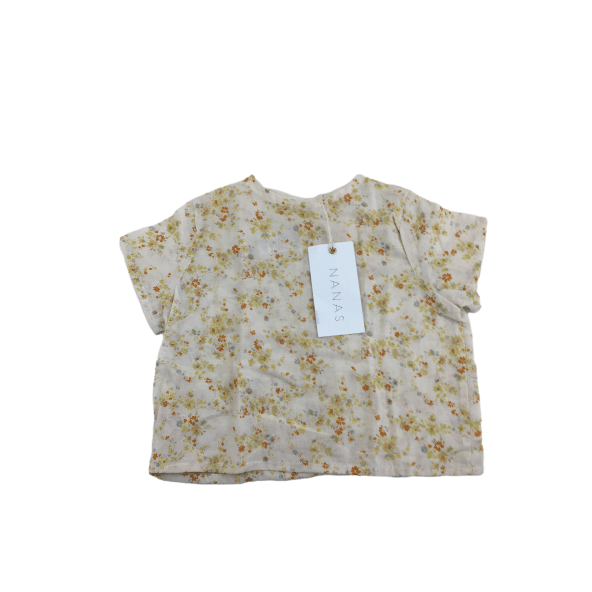 *NEW* 6-12M Light Yellow Floral Top - Nanas