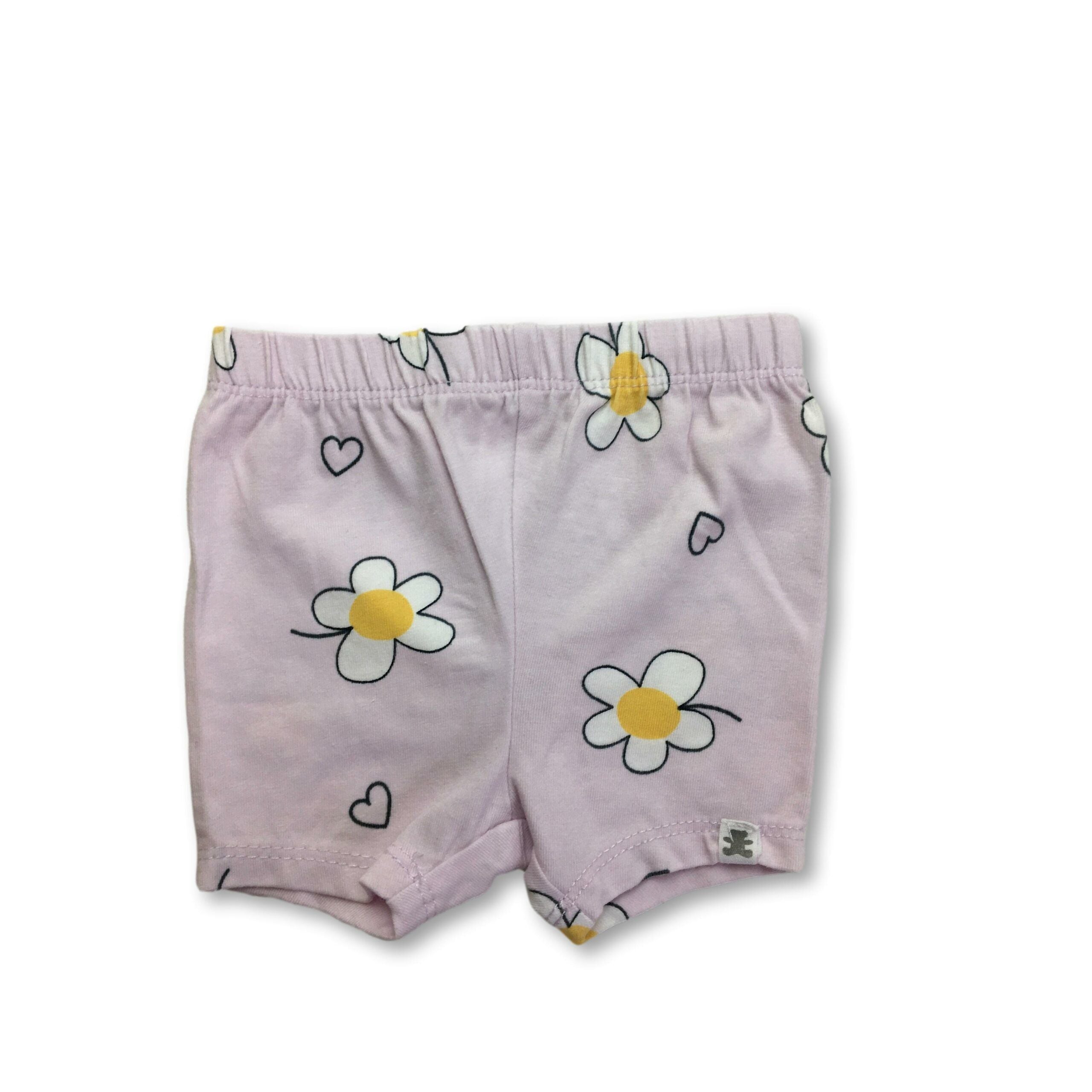 1-3M Lilac Pink Daisy Bicycle Shorts - Woolworths