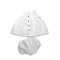 1-3M White Pindot Button Tunic & Bloomer - Woolworths