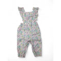 6-12M Pastel Floral Pinafore Cotton Romper - Clicks