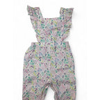 6-12M Pastel Floral Pinafore Cotton Romper - Clicks