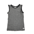 3-6M Grey & White Stripe Sleeveless Top - Target