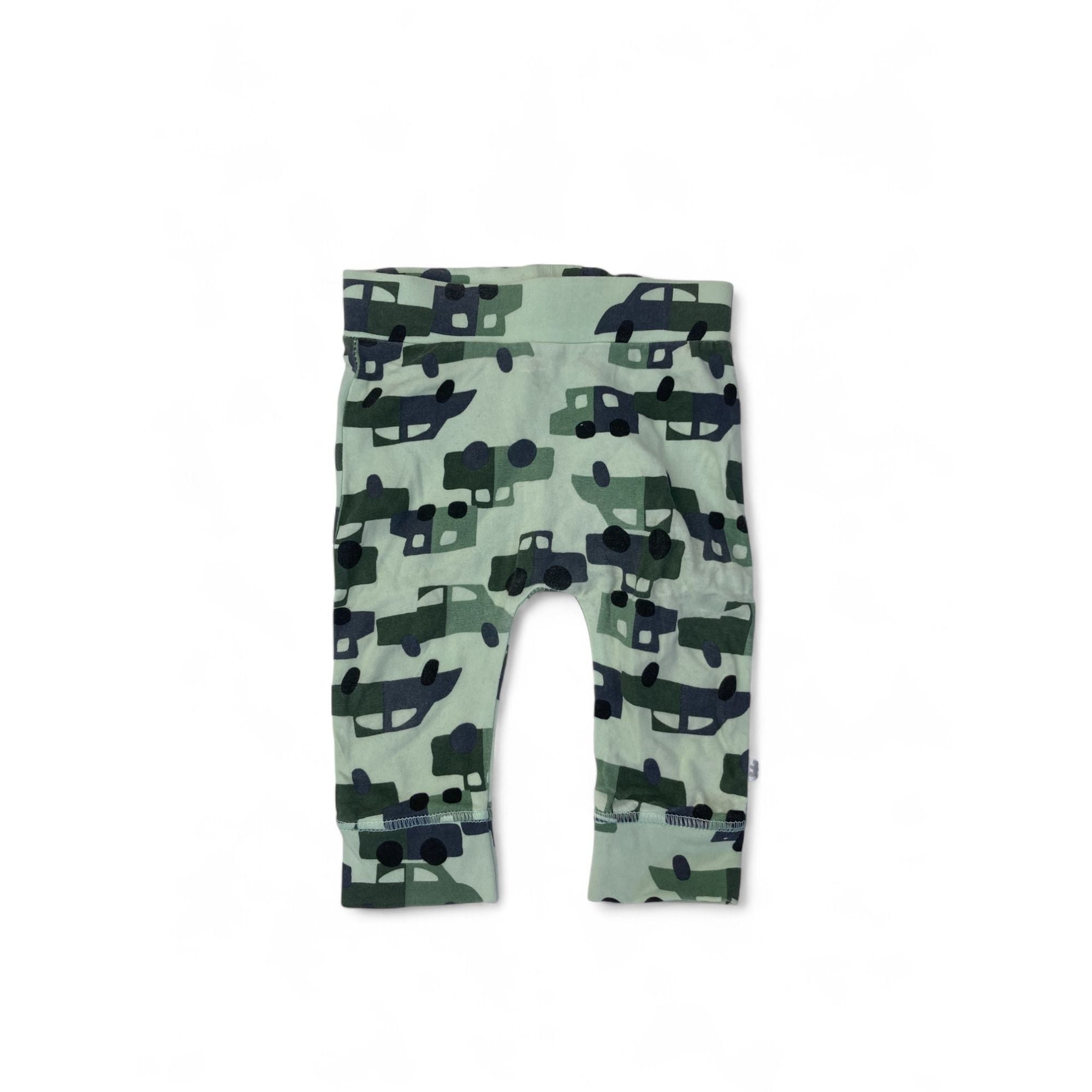3-6M Mint Green Car Cuffed Leggings - Woolworths