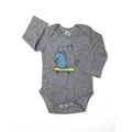 0-3M Grey Hippo Scooter Bodysuit - Tiny Tots