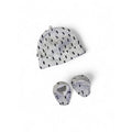 NB White & Black Confetti Beanie & Booties - Woolworths