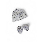 NB White & Black Confetti Beanie & Booties - Woolworths