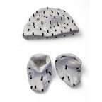 NB White & Black Confetti Beanie & Booties - Woolworths