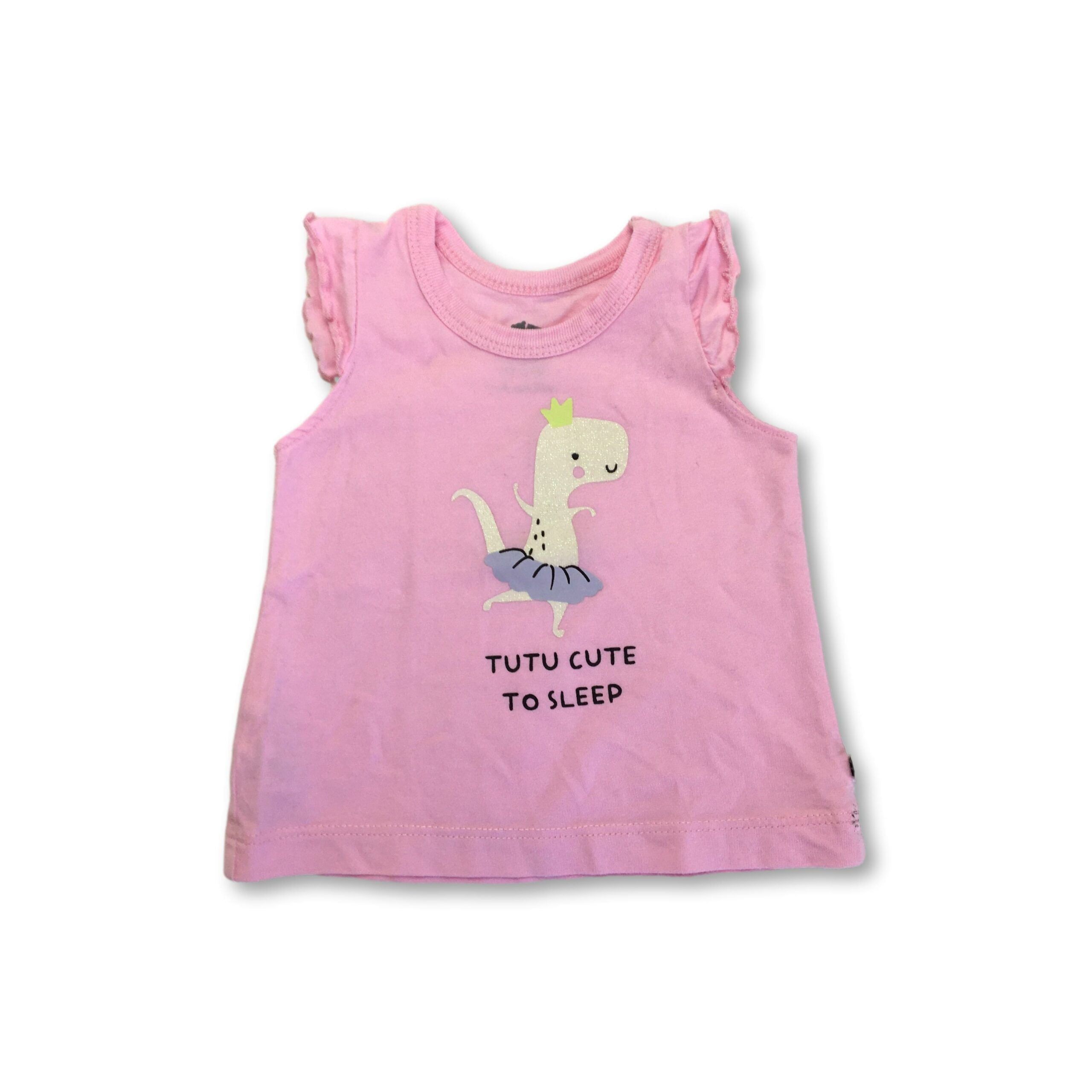 1-3M Pink Dinosaur Sleep Top - Woolworths