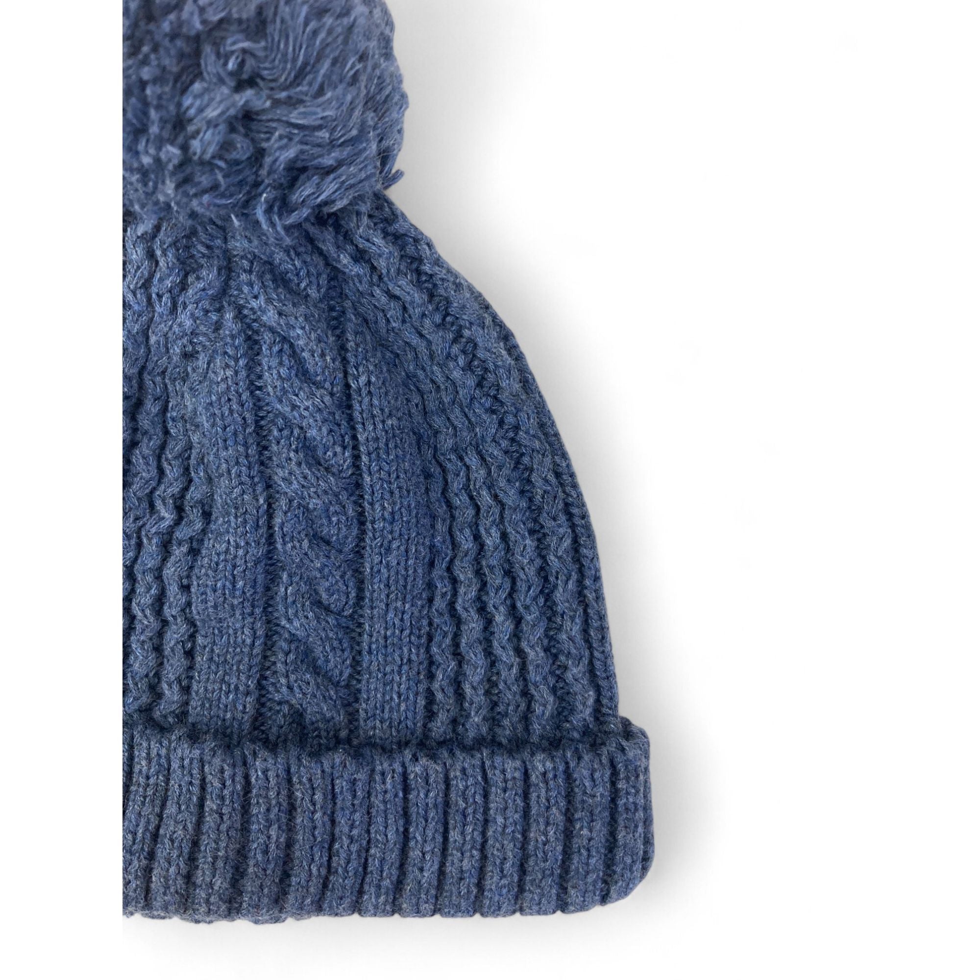 1-3M Dark Blue Pompom Knit Beanie - Woolworths