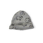 0-3M Grey Waffle Knit Lamb Beanie - Up Baby