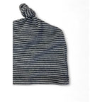 0-6M Grey & White Stripe Knot Beanie - Cotton On