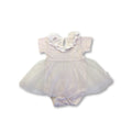 Newborn White & Pink Dotted Tulle Romper Dress - Woolworths