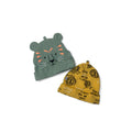 1-3M Mint Green Ear & Yellow Cotton Lion Beanies - Woolworths