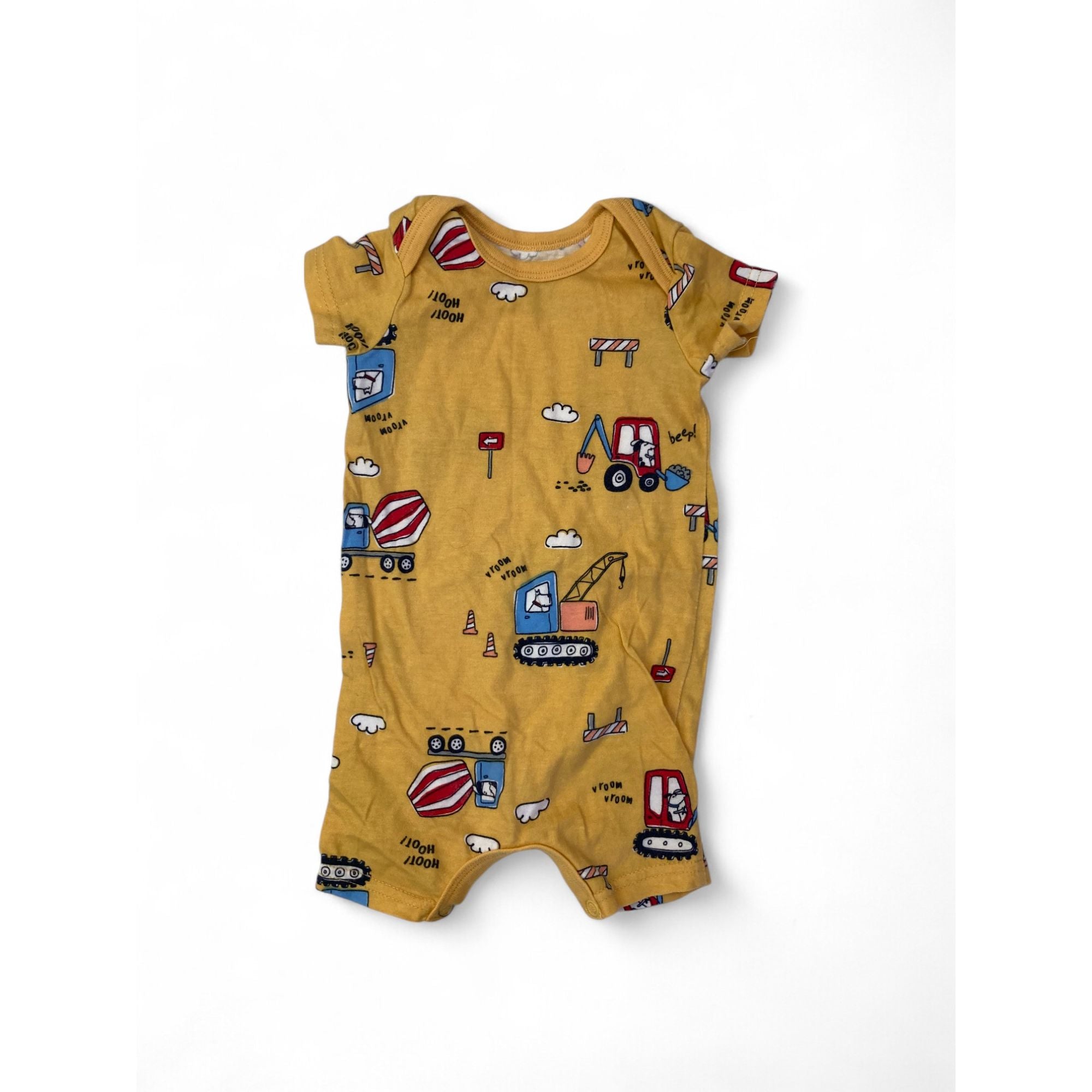 1-3M Yellow Construction Romper - Woolworths